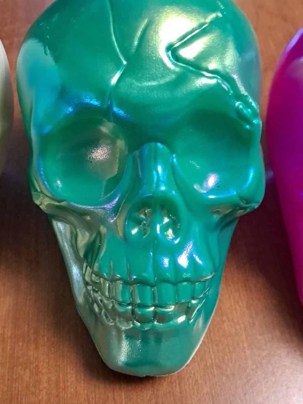 Halloween Skull Party Accent Set - White, Green, Pink